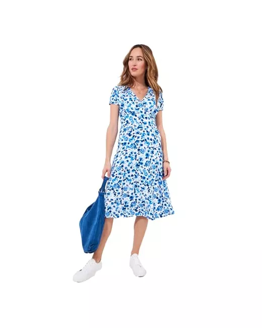 Joe Browns Delicate Floral Knee-Length Jersey Wrap Dress  | Stylemi