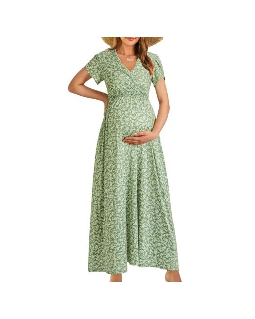 knee length dresses for ladies Pretty Perfect White Maternity Ruched Mesh Bardot Maxi Dress – Club L London main image 1