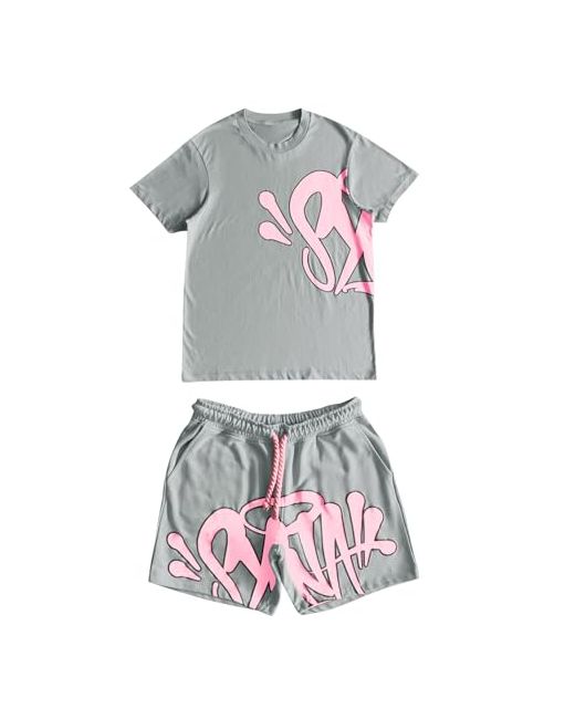 Tenue D'été Syna World Pour Homme - Ensemble T-shirt Et Short Unisexe 2 Pièces - Confortable - Survêtement De Sport Pour Femme - Survêtement à Manches Courtes - Y2K - Hip Hop