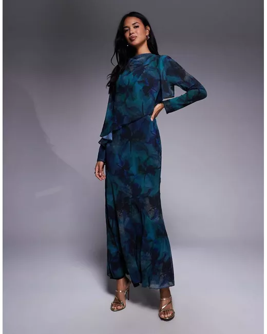 crushed velvet long sleeve dress Black Wide V Neck Long Sleeve Velvet Midi Dress  shopaleena