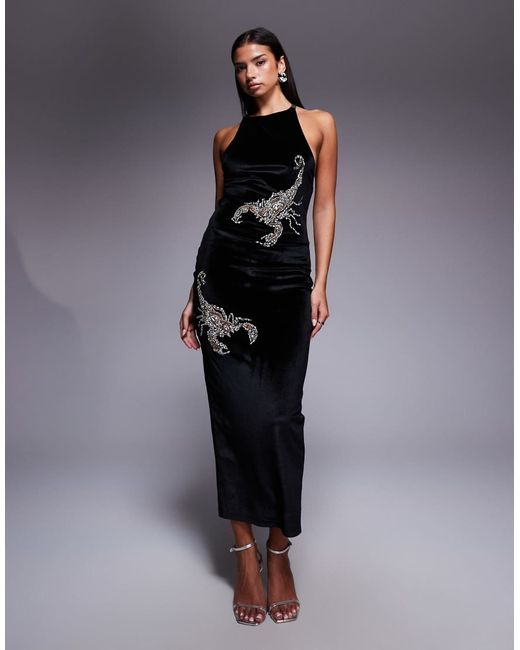 black and white one shoulder dress Sorrel One Shoulder Gown in Black & White main image 0