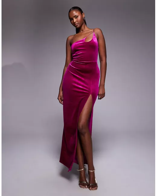 strapless open back dress kristin Buttercup Embroidered Maxi Dress in Purple – Bella Galvan main image 1