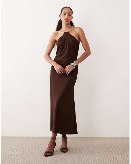 knee length dresses for ladies Serena Dress Mango/Brown main image 0