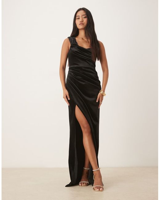 Marcella Lydia one-shoulder split maxi dress  | Stylemi