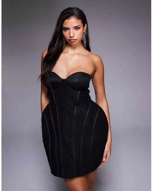 dress evening mini slash Angelique Slash Neck Mini Dress