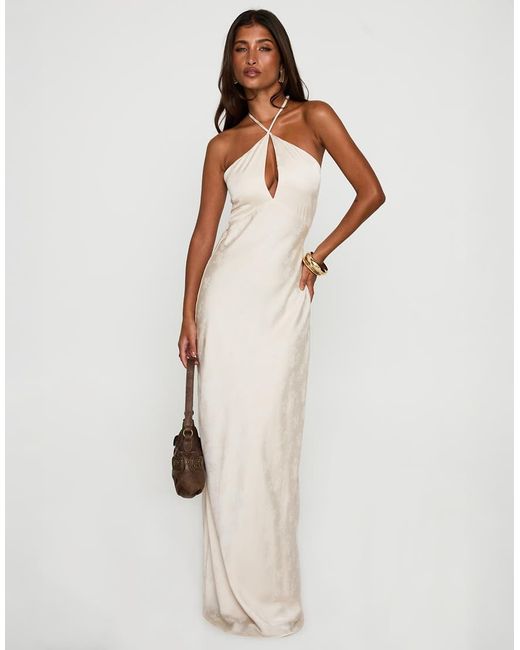 strapless open back dress South Of France Maxi Dress Blue