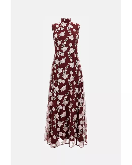 Rotate Birger Christensen ruffle-trim chiffon maxi dress in Blue | Stylemi