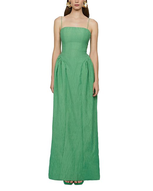 emerald green prom dress modest Luxury A-line Embroidery Beaded Dark Green Long Prom Dresses Modest Ev –  SELINADRESS main image 0
