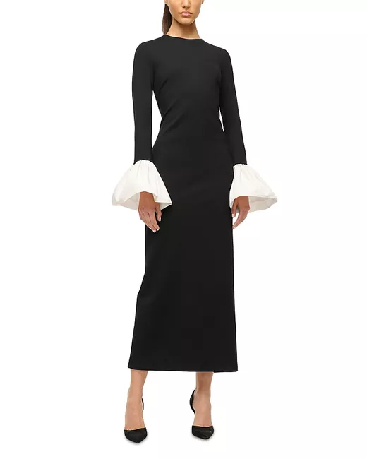open lace back dress STAUD CLARETTA DRESS SUNBURST