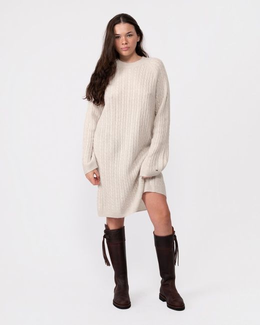 knitted midi dress with sleeves Brown Long Sleeve Turtle Neck Knit Midi Dress main image 1