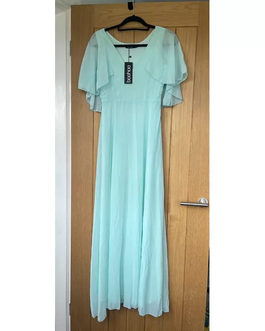 Boohoo Tie Back Maxi Dress 8 with Shirred in Floral | Stylemi
