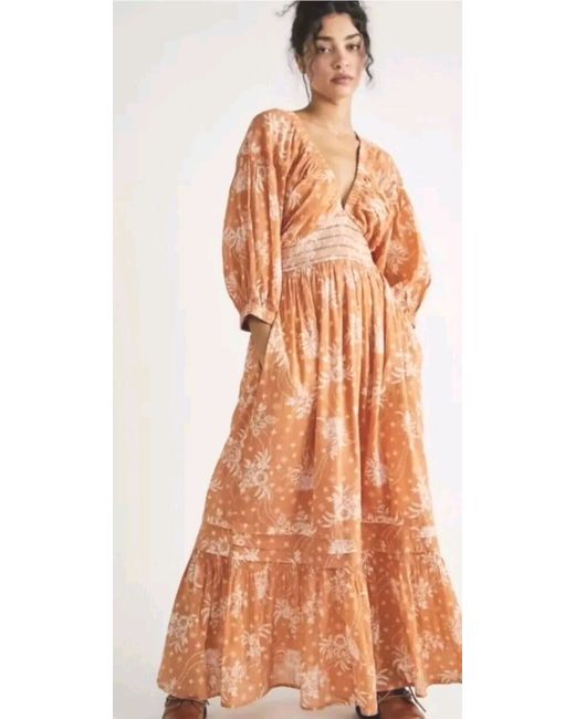 Free People Golden Hour Maxi Dress Chocolate Brown Small S 158 BNIP NEW in  Floral | Stylemi