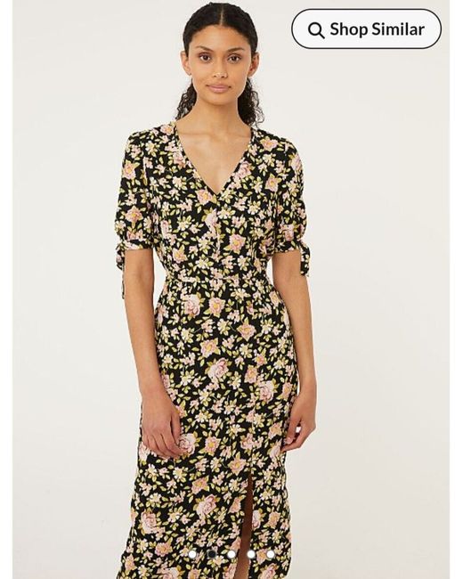 George Pink Strappy Beach Sun Dress L 16 18 Bnwt Button Front in Floral |  Stylemi