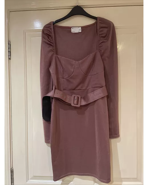 midi dress puffed sleeves Moon River Oxblood Puff Sleeve Midi Dress Oxblood / XS