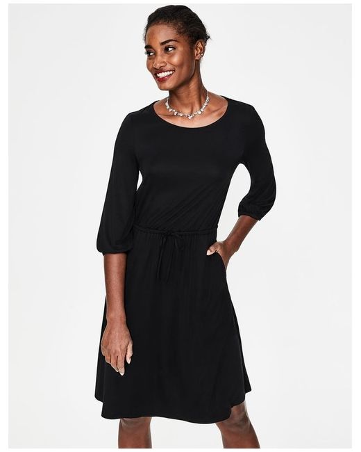Boden long sleeve tie waist jersey dress | Stylemi