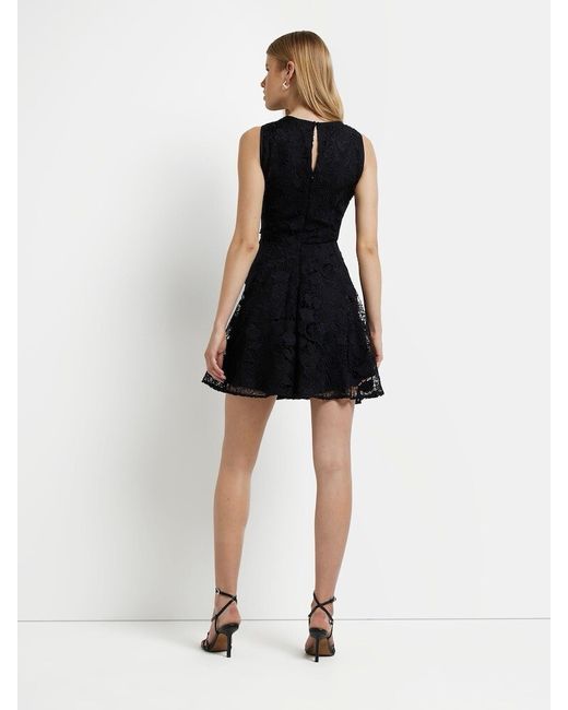 River Island Lace Dress 10 in White | Stylemi