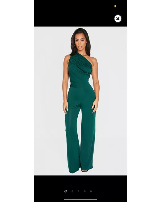 PrettyLittleThing beautiful emerald sequin jumpsuit 8 in Green | Stylemi