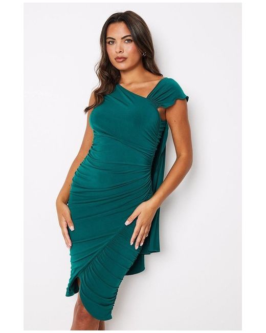 coast asymmetric dress Venus Red Asymmetric Ruffle Bottom Bandage Dress