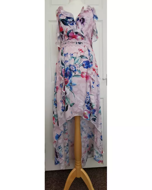Lipsy Bnwt 8 Navy Slinky Frill Coldshoulder Maxi Dress Rrp 68.00 New in  Dark Blue | Stylemi
