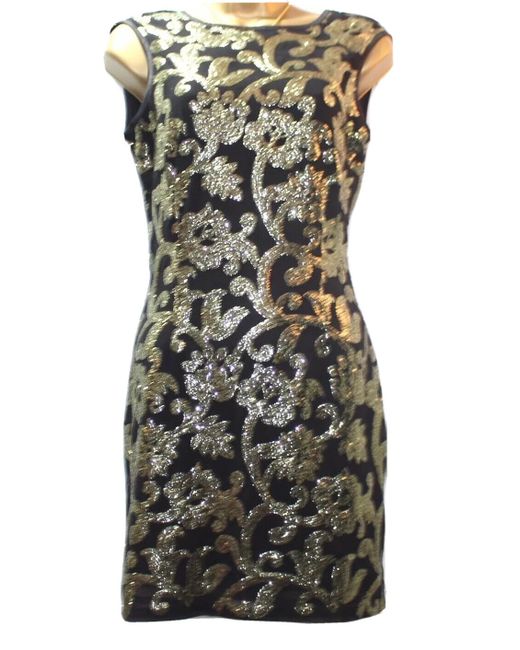 Lipsy Black And Gold Shift Dress Lipsy Gold Embellished Bodycon Shift Dress  10 Party Occasion Mini