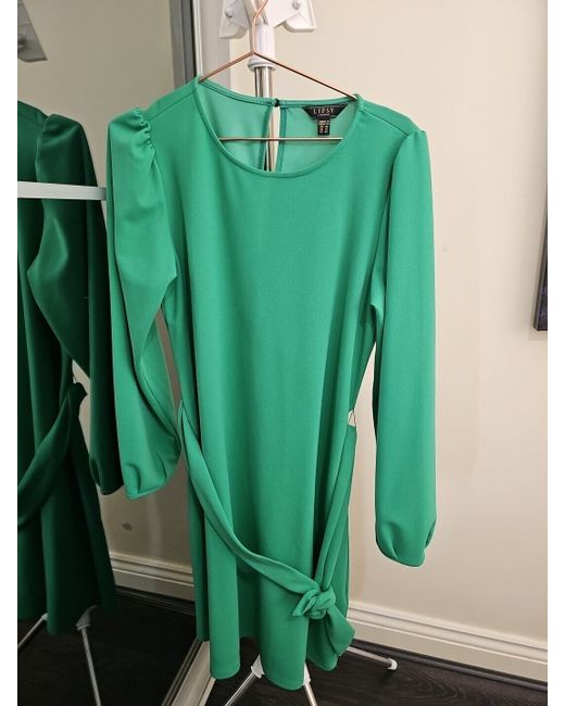 green emerald velvet dress Rent Lipsy Sage Halter Lace Dress main image 1