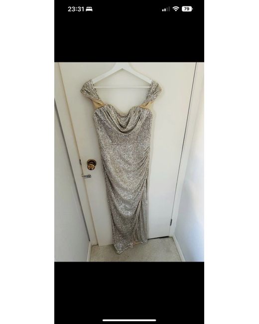Lipsy Sequin Dress 10 Gold NWT in Golden | Stylemi