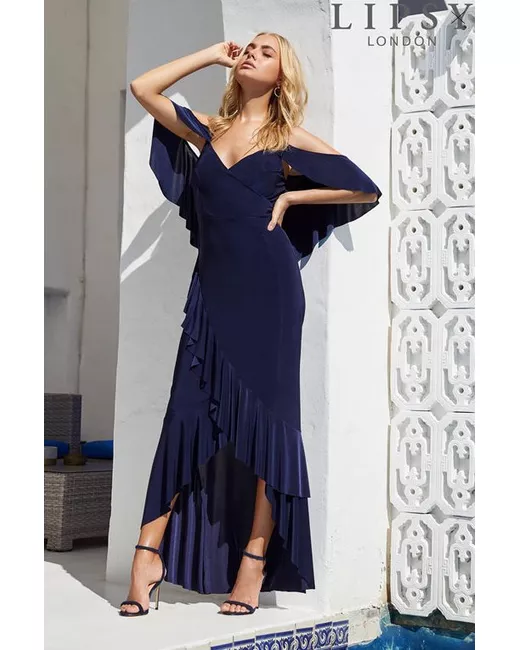 maxi cleavage dress Melania Maxi Dress