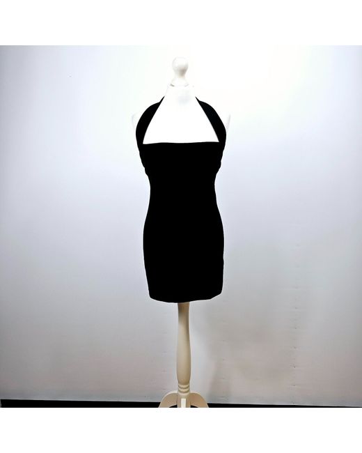 silence and noise black mini dress Silence + Noise Black Blue Sleeveless Racerback Mini Tank Bodycon Dres –  Brie