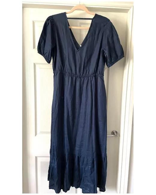 knee length dresses for ladies Fat Face Women's Linen Maxi Dress | UK12 main image 0