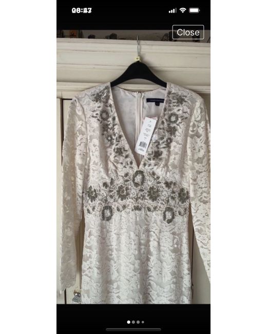 French Connection cream pink Shirt DRESS UK 10 brand new with tags in Beige  | Stylemi