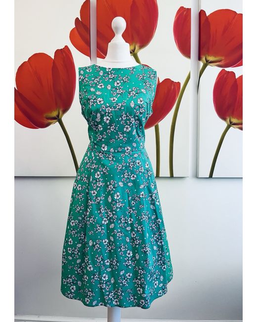 slim fit dress slacks Floral Midi Fit & Flare Dress | Fit and Flare main image 0