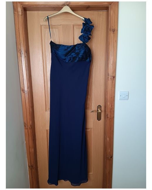 Debenhams Navy Long Evening Dress 16 in Blue | Stylemi