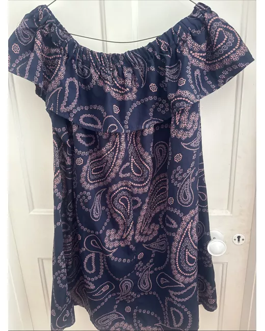 open lace back dress Primark Womens Purple Polyester Tank Dress Size S Round Neck