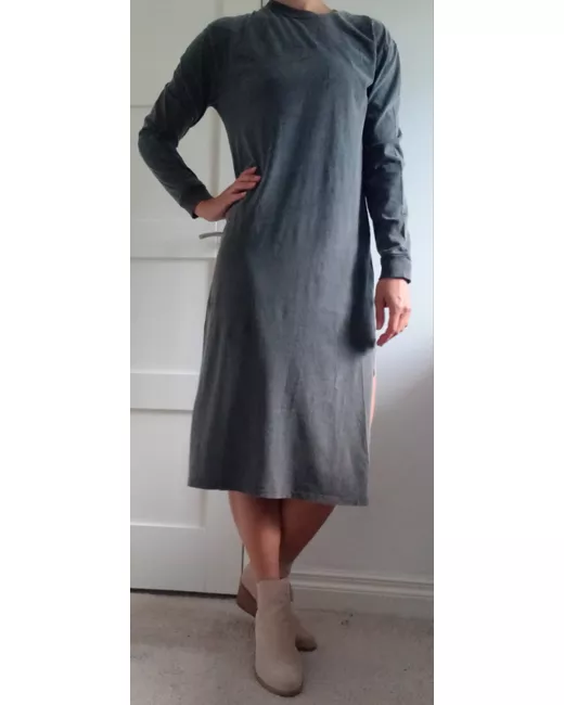 grey t shirt dress topshop Topshop - Dropped Waist Maxi T-Shirt Dress - Women - Cupro