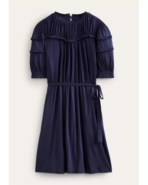 Boden long sleeve tie waist jersey dress | Stylemi