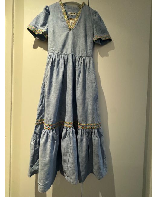 chinese dress ladies Boden Women's Carla Jersey Wrap Dress in Blue