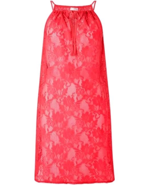 pink mini beach dress Malibu Sunset Lace A-Line Mini Dress Barbie Pink