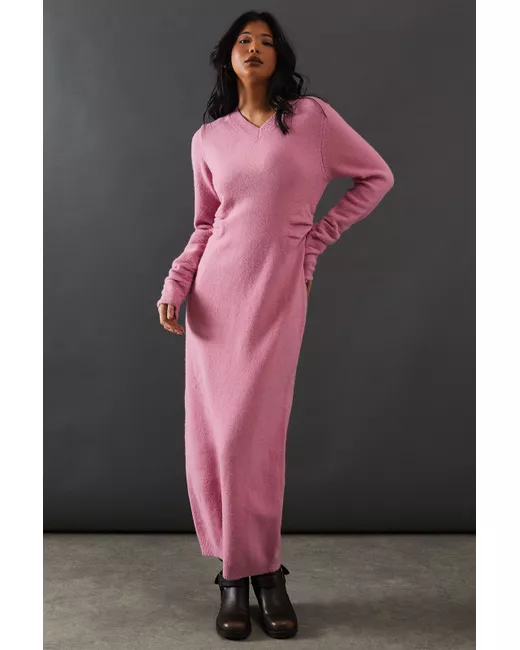 warm knit dress Bella's Solid Color Long Sleeved Mini Bodycon Sweater Dress