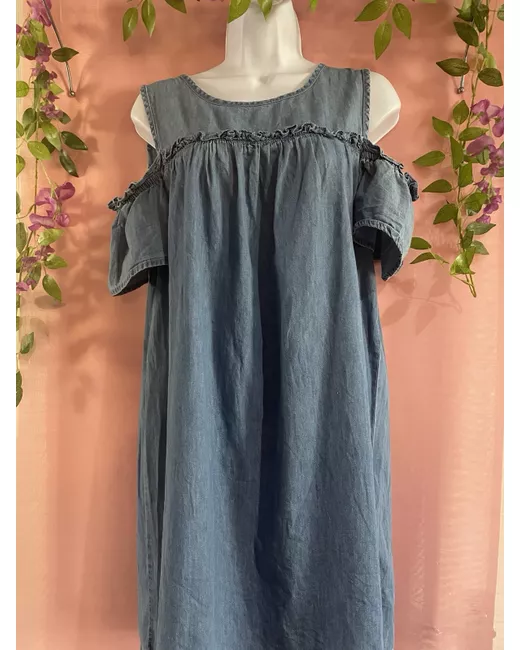 white christmas dresses Rosalia Denim Mini Dress