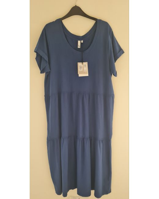 John Lewis And/Or Denim Midi Maxi Dress 10 Brand New with Tags 3/4 Sleeve  Pleated Hem | Stylemi