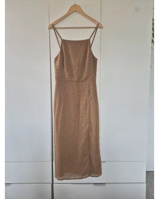 burgundy and gold evening dress Ladivine Dress CD0185, Formal Evening Gown Burgundy Gold / 3XLarge main image 0