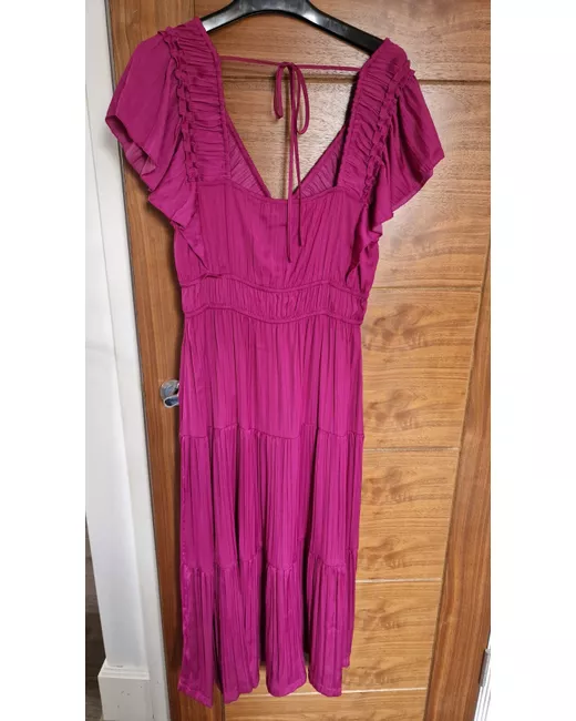 Anthropologie New Somerset Dress Burgundy M in Purple | Stylemi