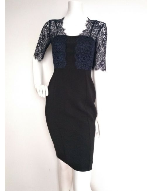 Lk Bennett Designer shift dress 8 BRAND NEW knee length short sleeve in  Black | Stylemi