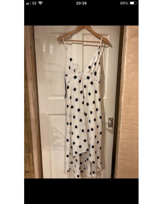 Forever 21 with black spots maxi dress in White | Stylemi