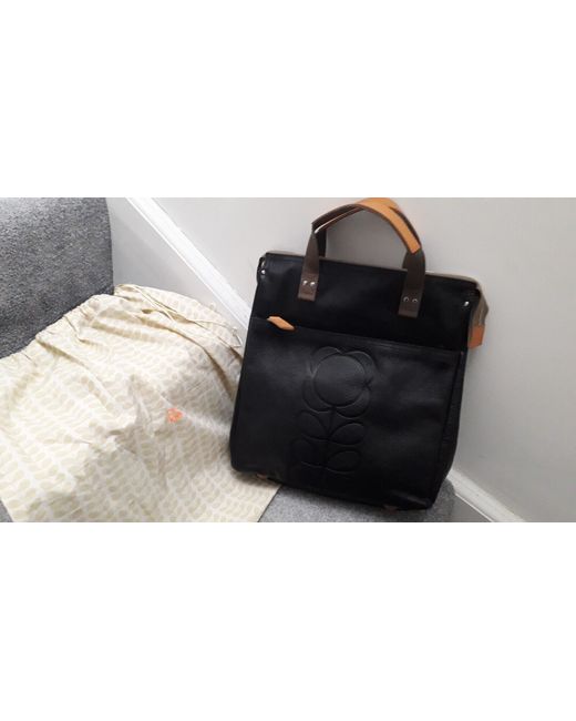 Orla Kiely Genuine Gold Leather Emilia Petite Backpack Spot  display picture 1