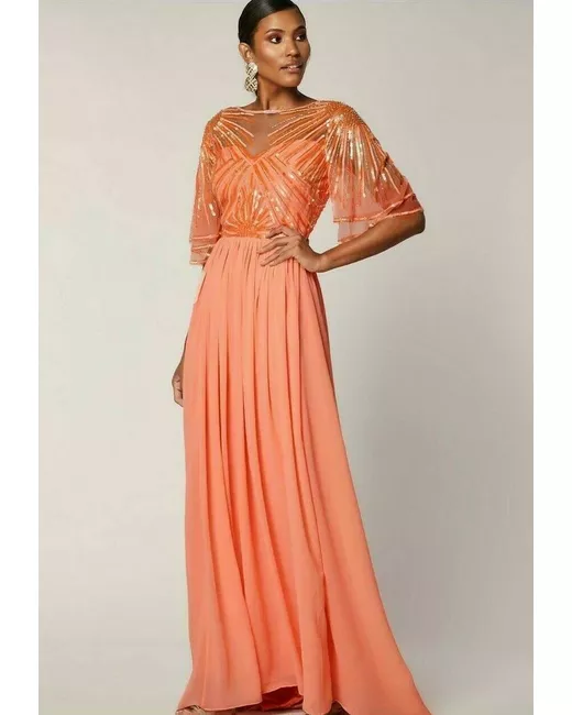 open lace back dress Vargas Orange Mini Dress