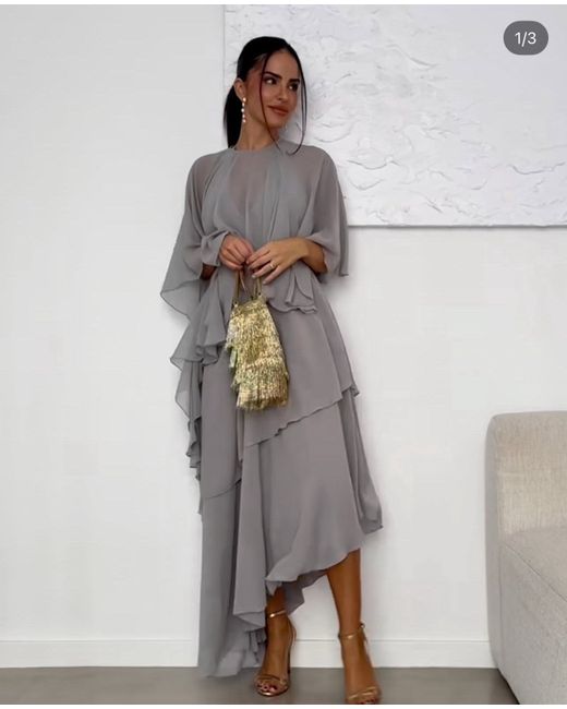 halter dress casual summer Halter Light Blue Summer Dress with Pocket – FancyVestido main image 1