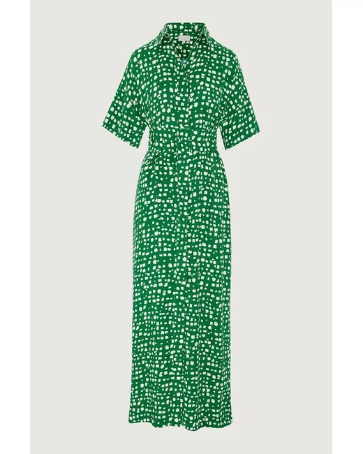 green emerald velvet dress Hortensia Silk Maxi Full Skirt Wrap Dress With Slip – Jasper Conran London