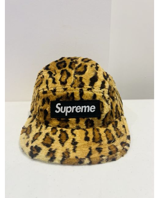 Supreme ⁄GOODENOUGH Crushed Rayon Camp Cap Leopard Brand New | Stylemi