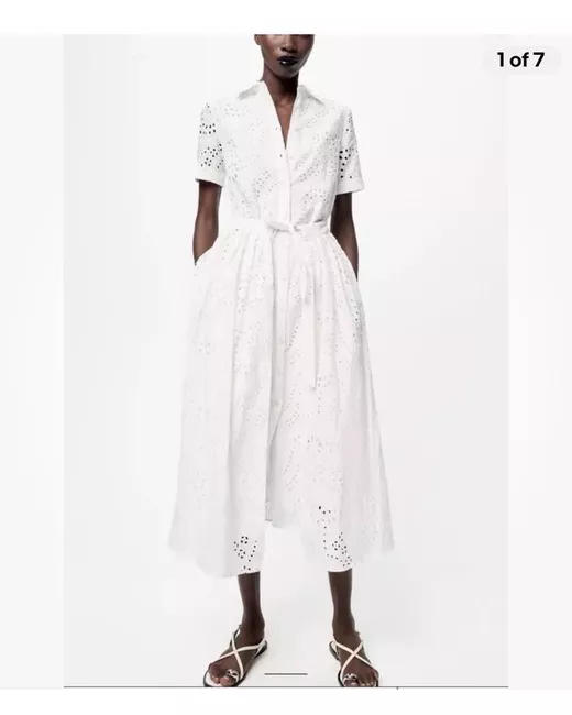 Zara ZW Collection Shirt Dress M in Floral | Stylemi